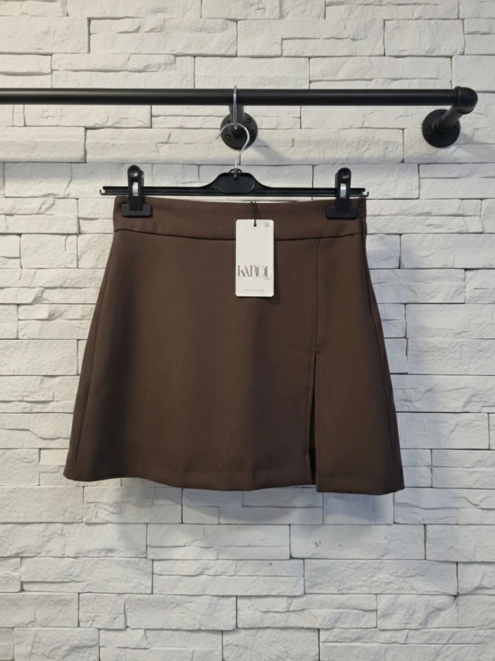 Karol Kahverengi Şort Etek