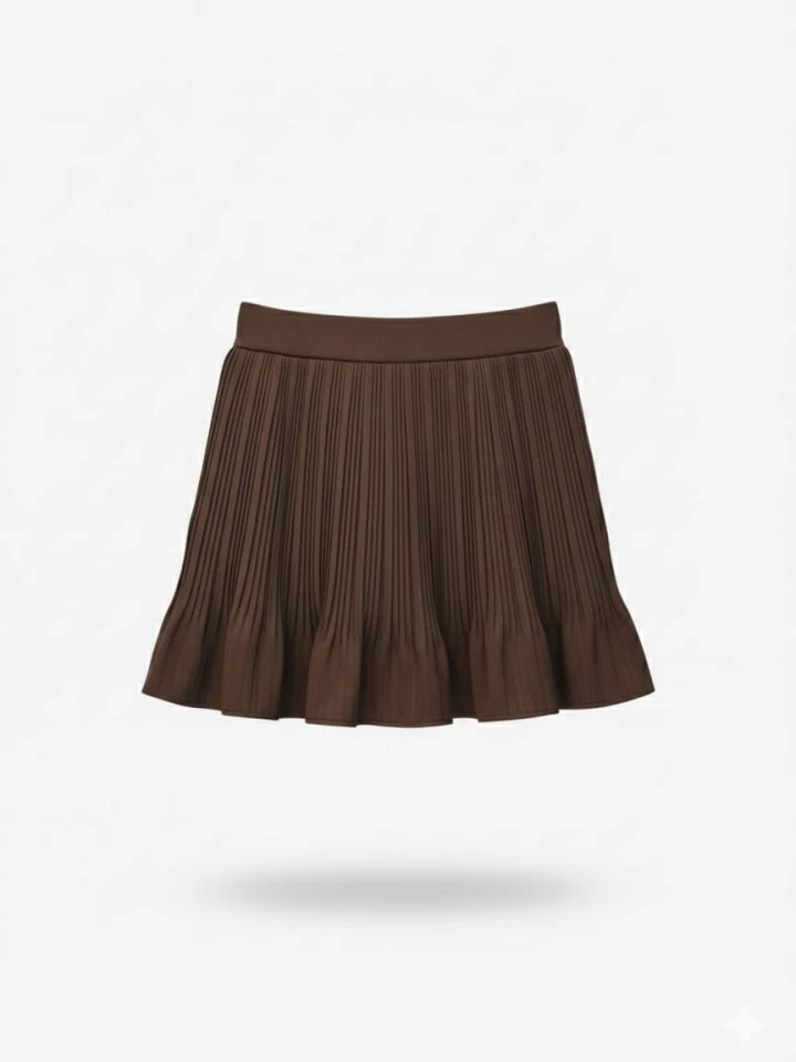 Pileli Mini Şort Etek