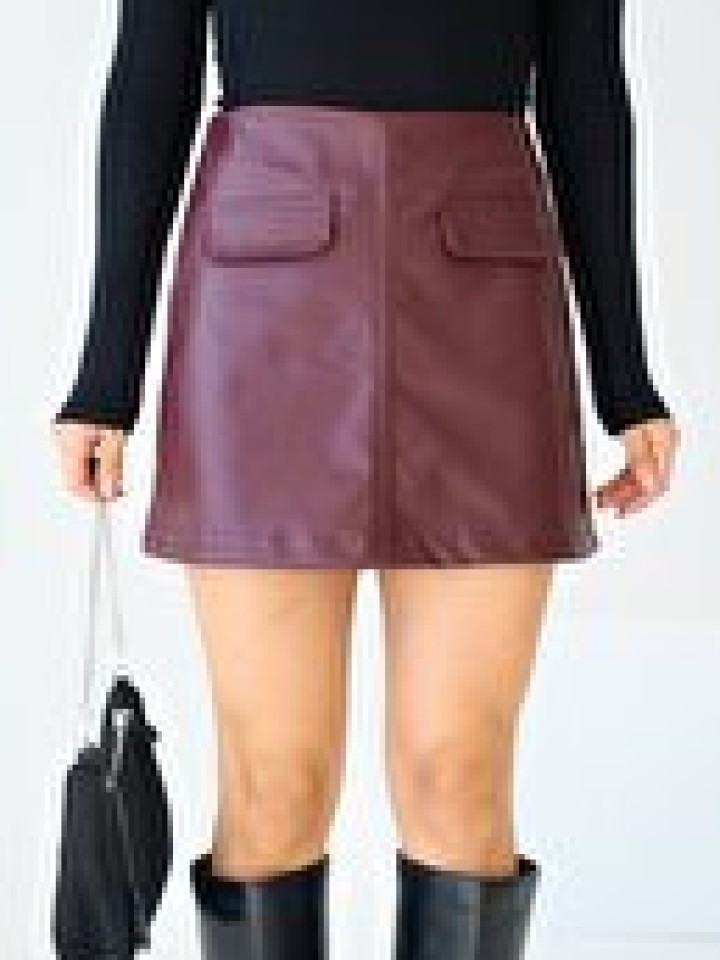 Telablanka Süper Mini Deri Etek