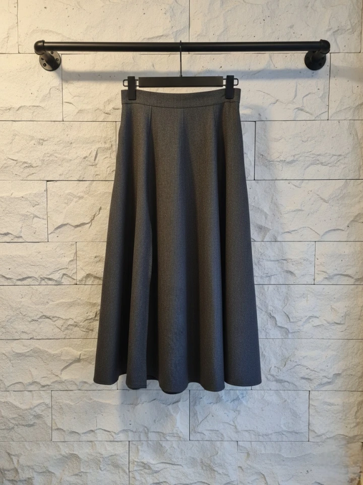 Yüksek Bel Yırtmaçlı Cepli Etek