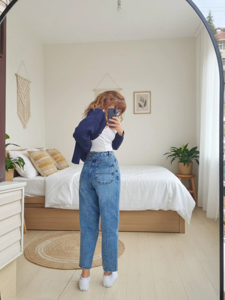 Kadın Skater Mom Jean