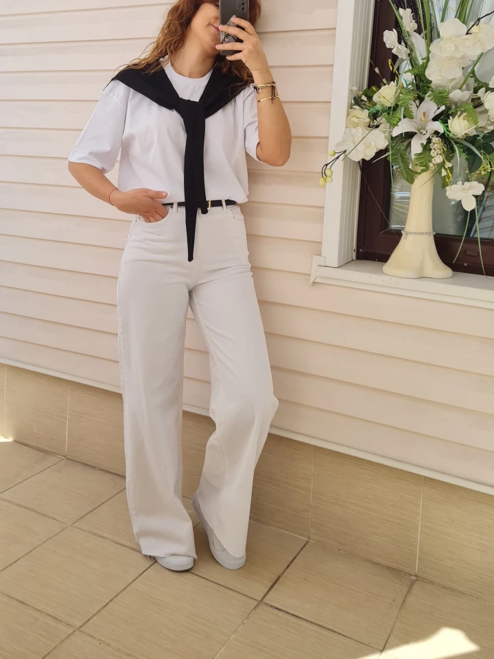 Kemerli Beyaz Palazzo Jean