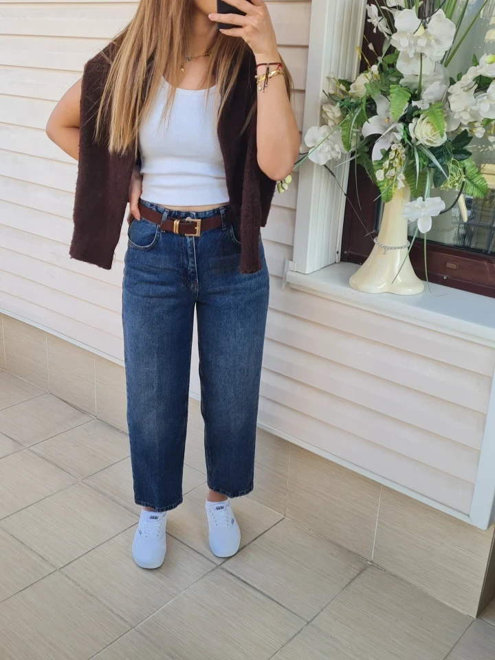 Mom Skater Kemerli Jean