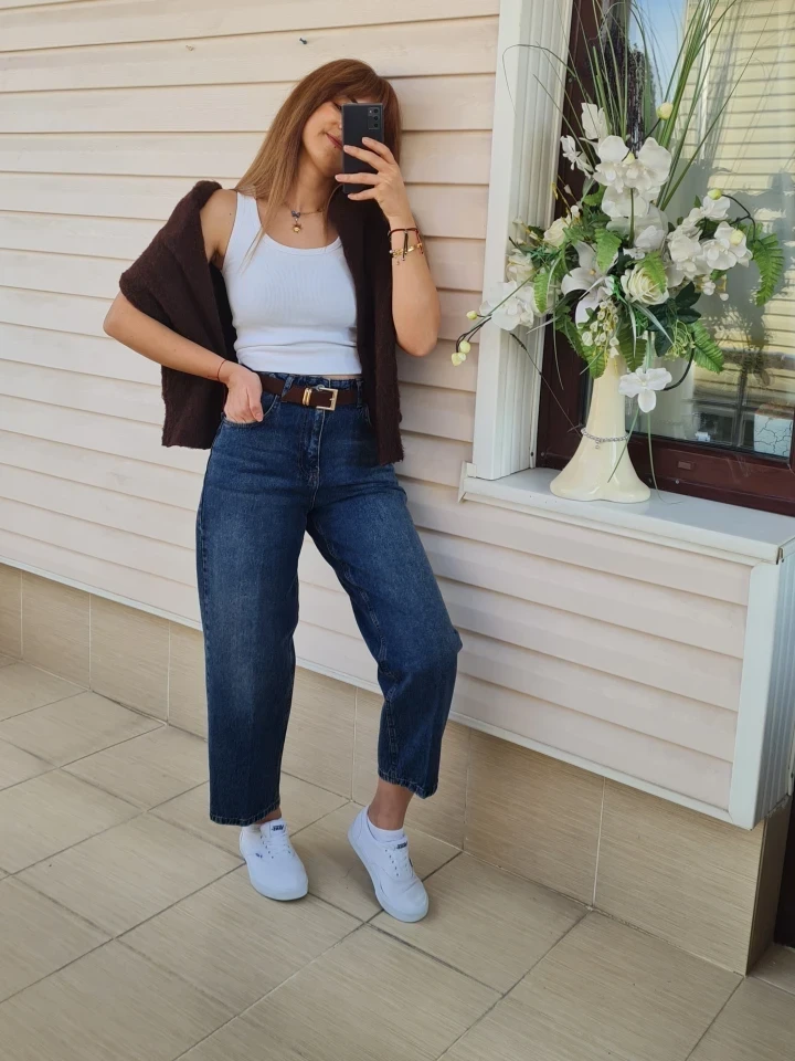 Mom Skater Kemerli Jean