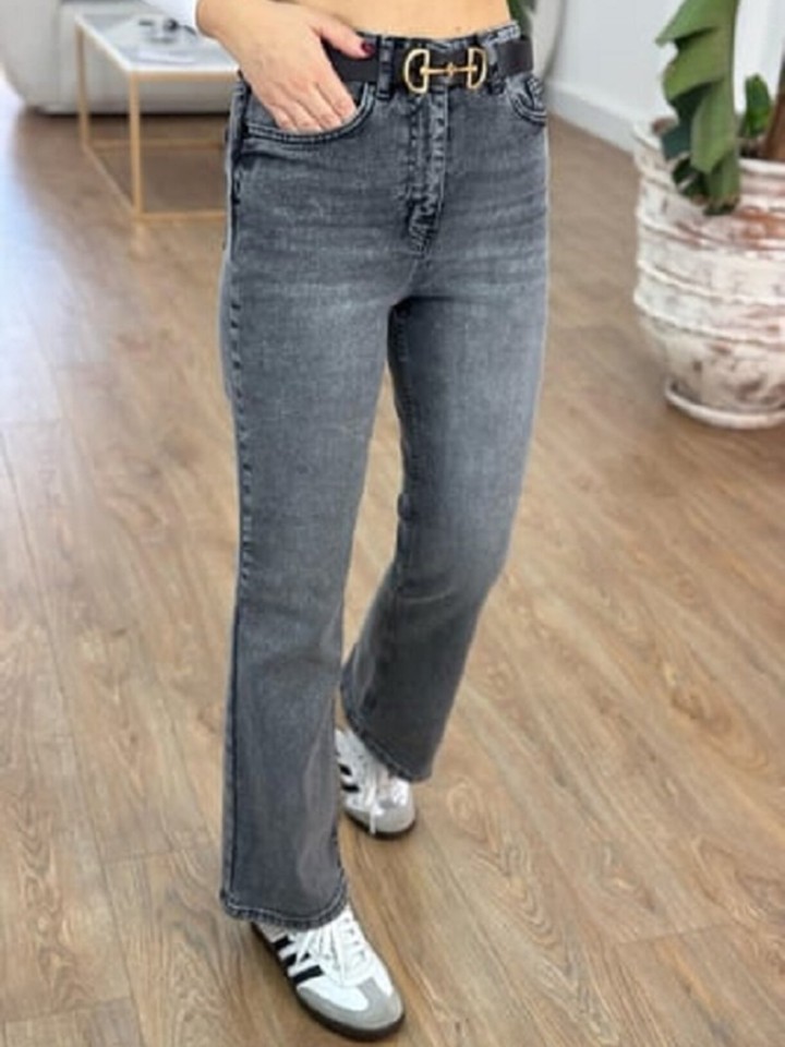 Telablanka Yüksek Bel Likralı Flare Jean