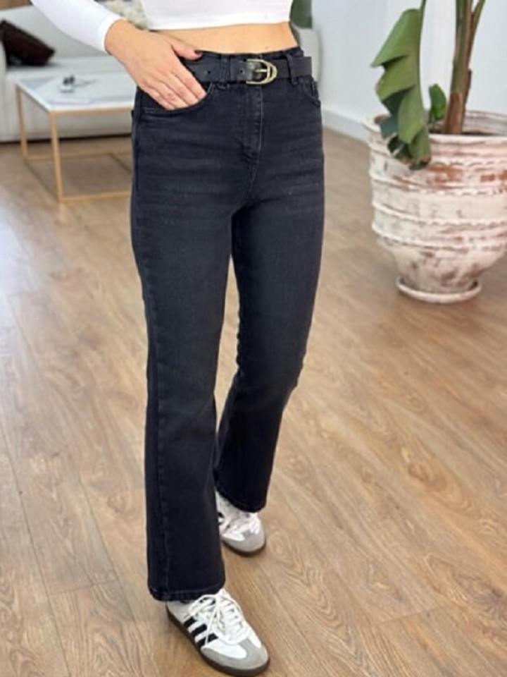 Telablanka Yüksek Bel Likralı Flare Jean