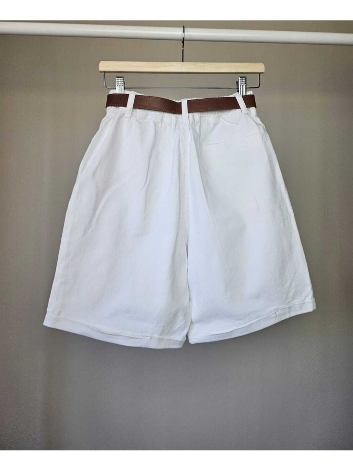 Telablanka Kemerli Likralı Şehir Boy Şort