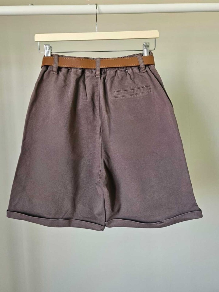 Telablanka Kemerli Likralı Şehir Boy Şort