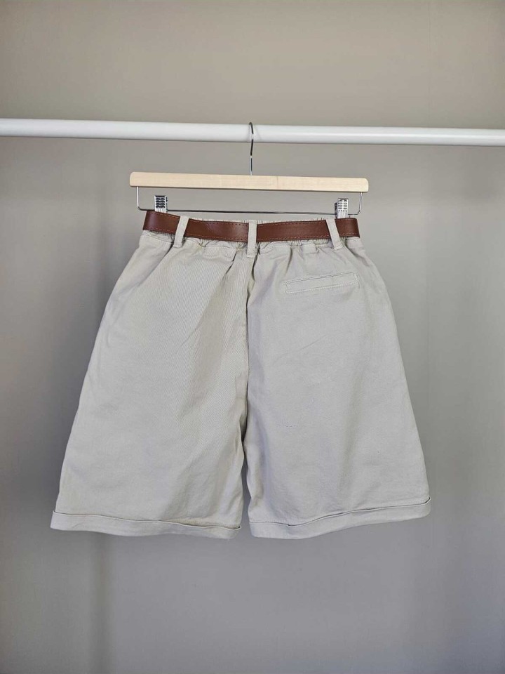 Telablanka Kemerli Likralı Şehir Boy Şort