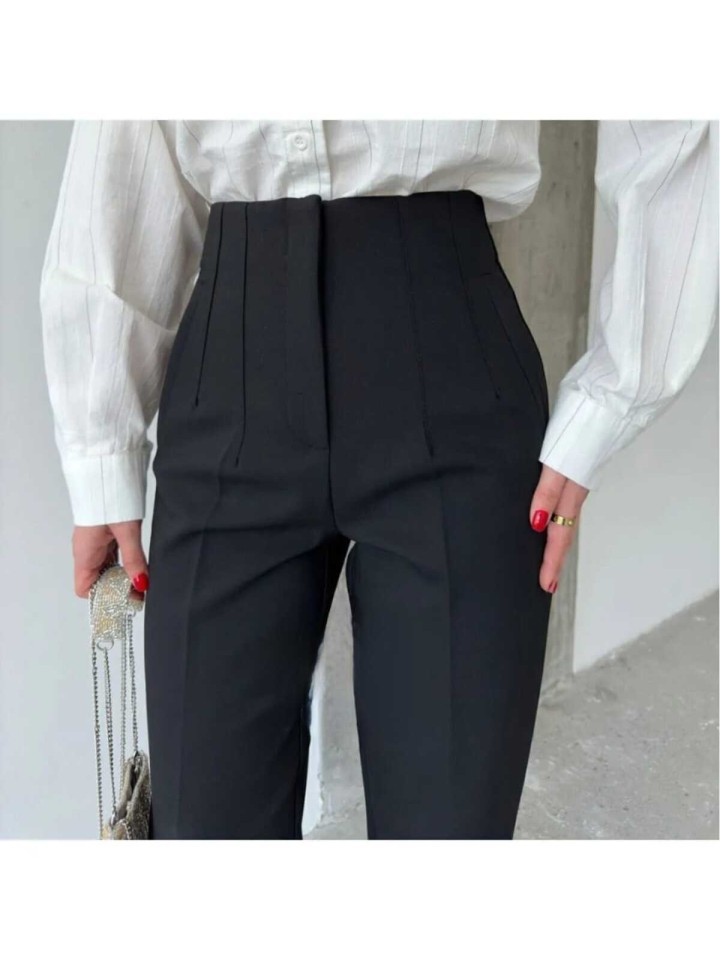 Telablanka Önü Flatolu Kumaş Pantolon