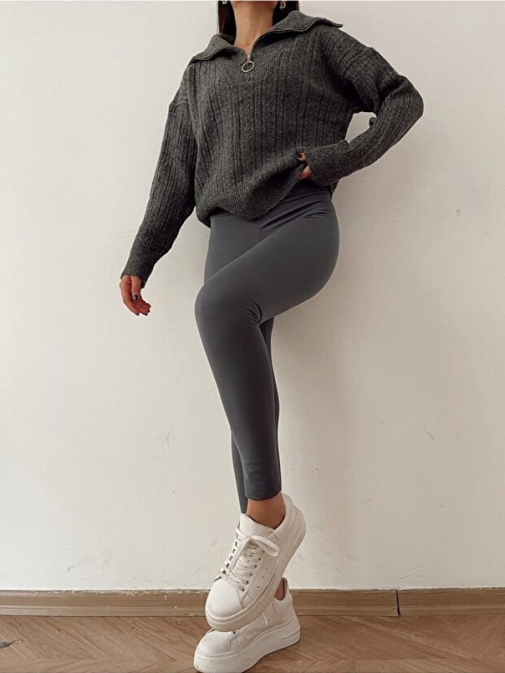 Kadın Kışlık Içi Polarlı Yüksek Bel Toparlayıcı Tayt