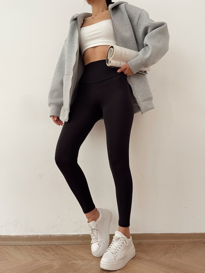 Kadın Kışlık Içi Polarlı Yüksek Bel Toparlayıcı Tayt