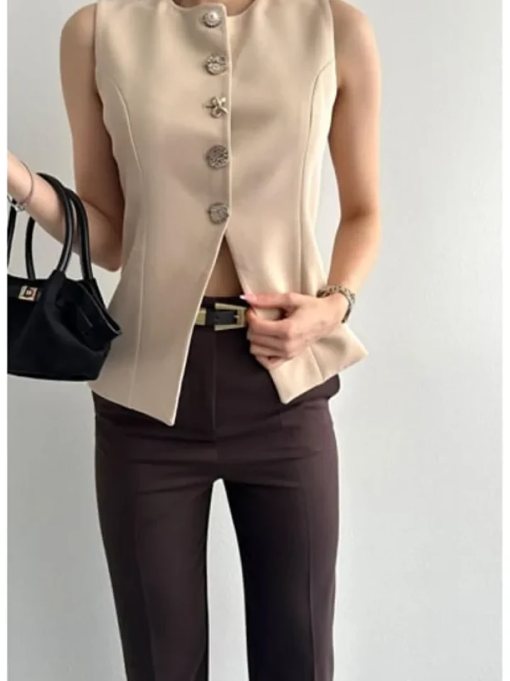 Telablanka Farklı Düğme Kuplu Önü V Kesim Yelek