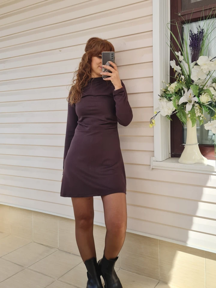 Drapeli Kısa Elbise