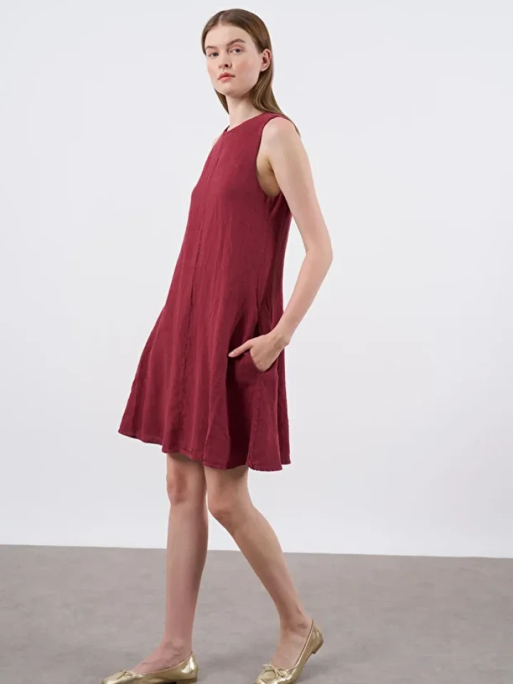 Telablanka Ham Keten Elbise