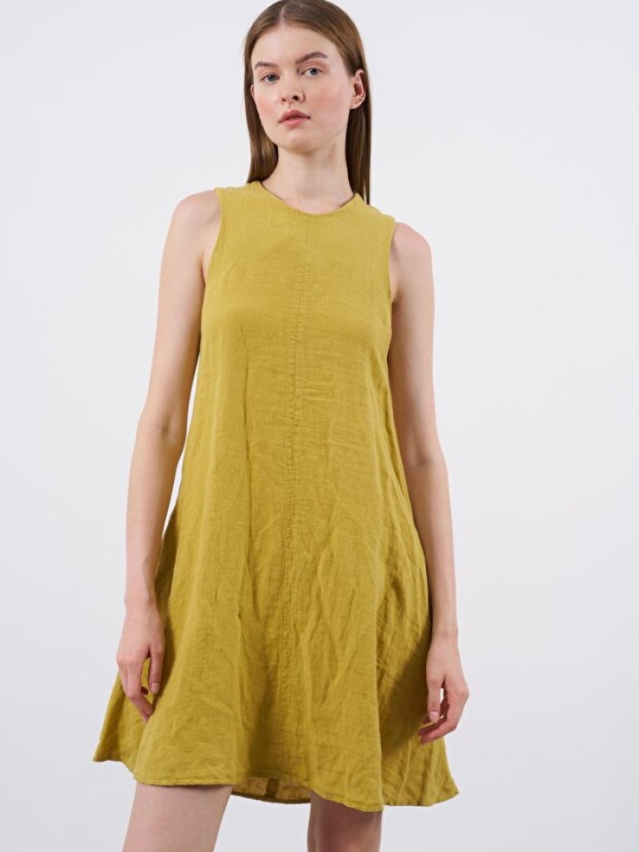 Telablanka Ham Keten Elbise