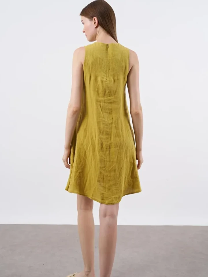 Telablanka Ham Keten Elbise