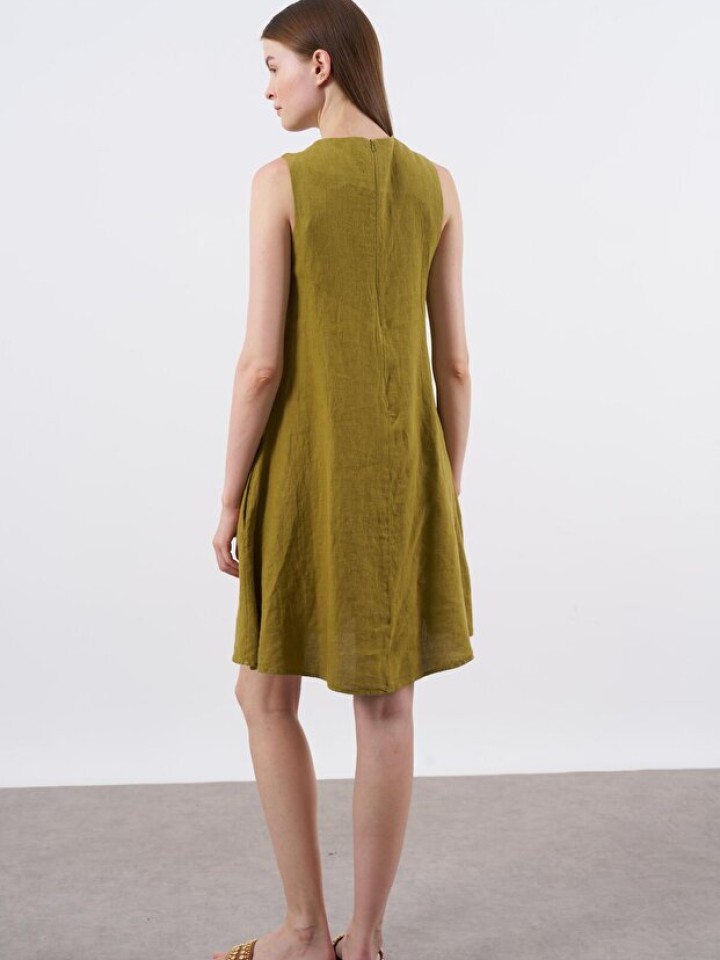 Telablanka Ham Keten Elbise