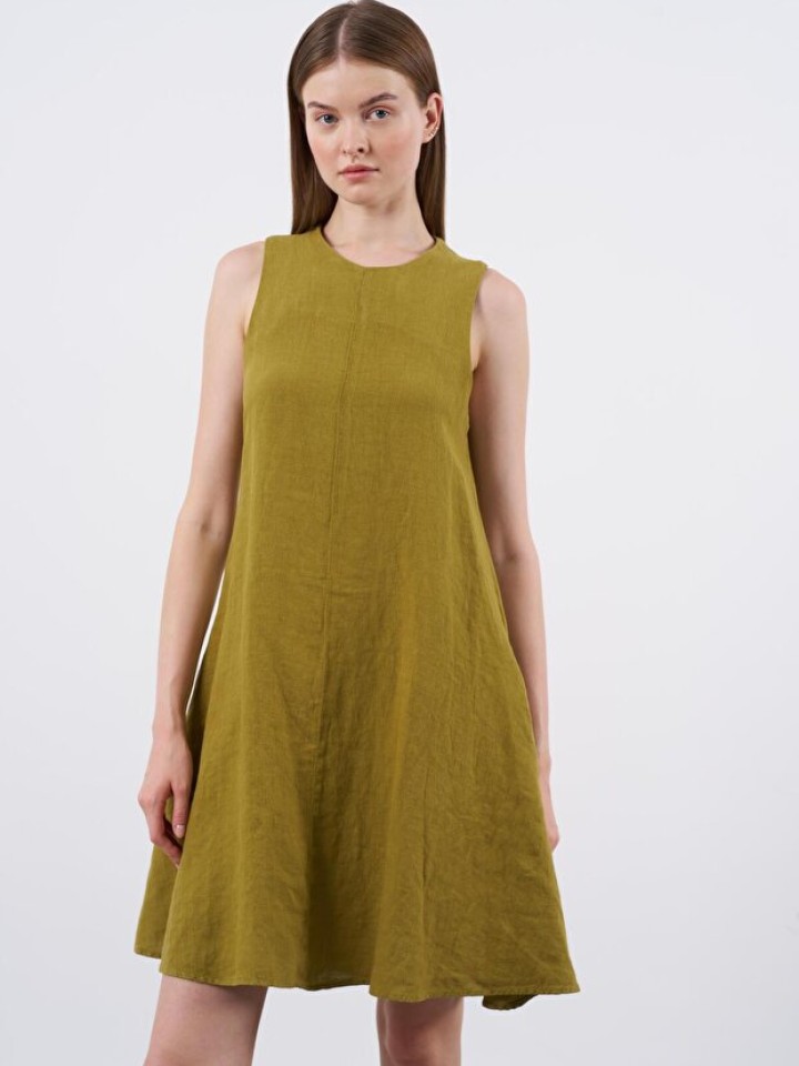 Telablanka Ham Keten Elbise