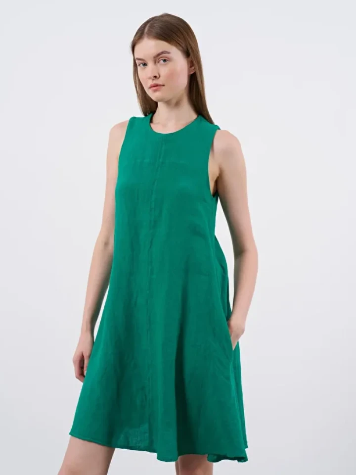 Telablanka Ham Keten Elbise