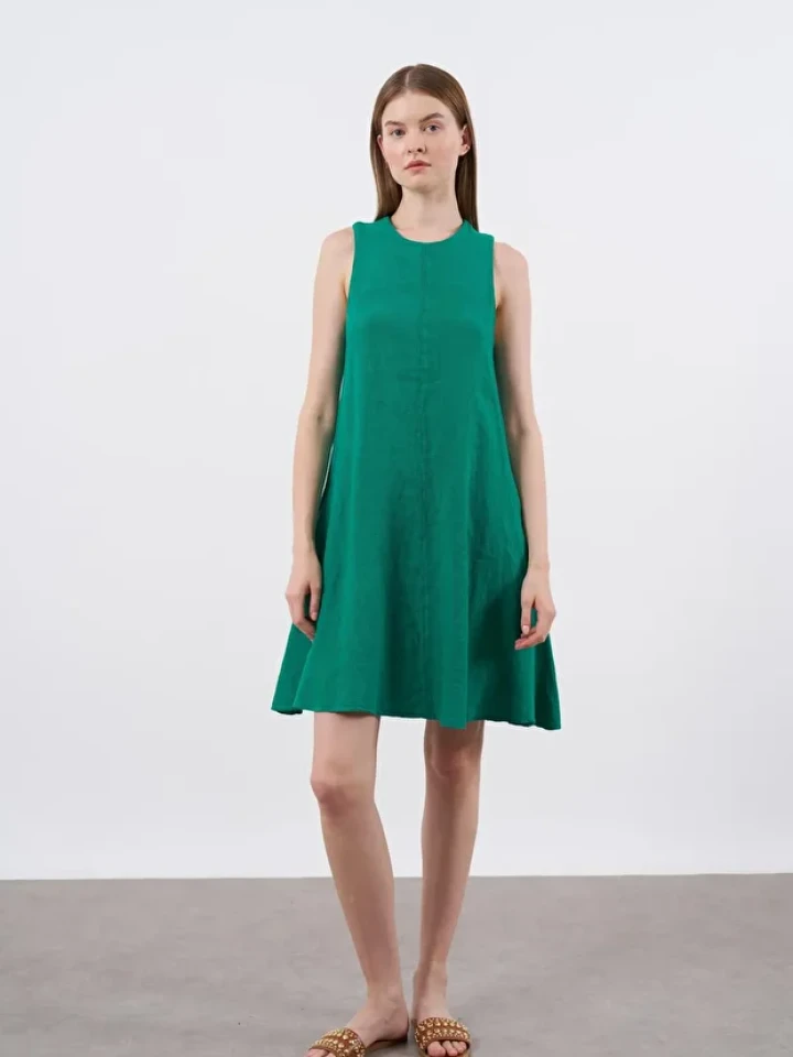 Telablanka Ham Keten Elbise