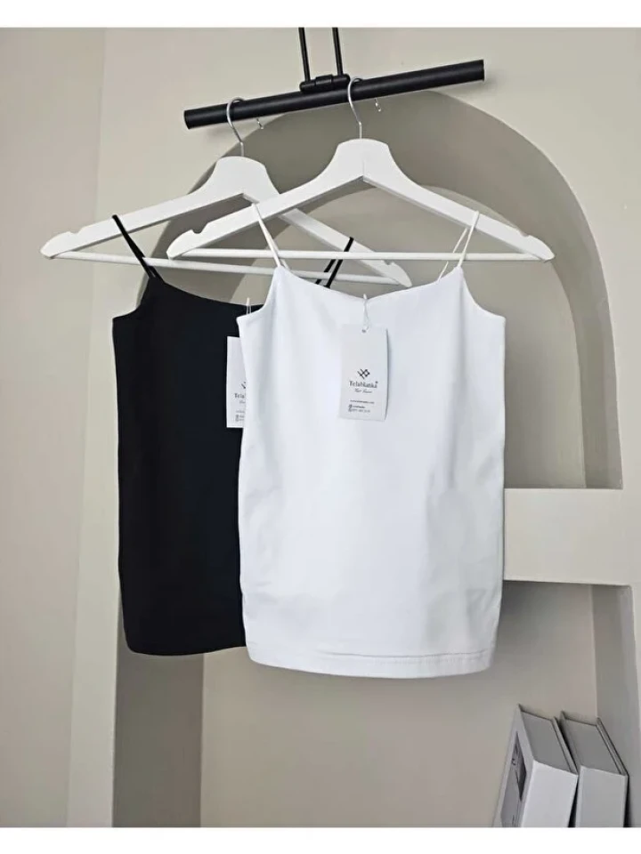 Telablanka 2'li İp Atlet Siyah-Beyaz