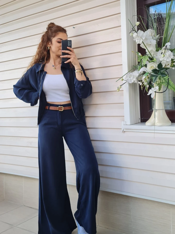 Yumuşak Dokulu Tensel Denim Takım 