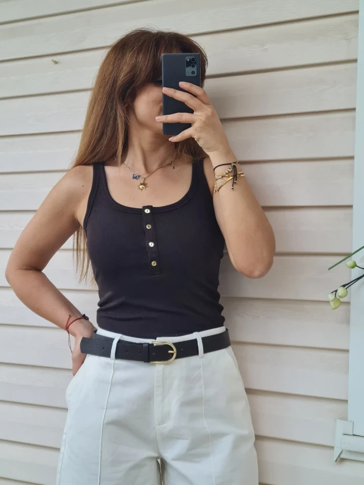 Karol Önden Düğmeli Kaşkorse Atlet