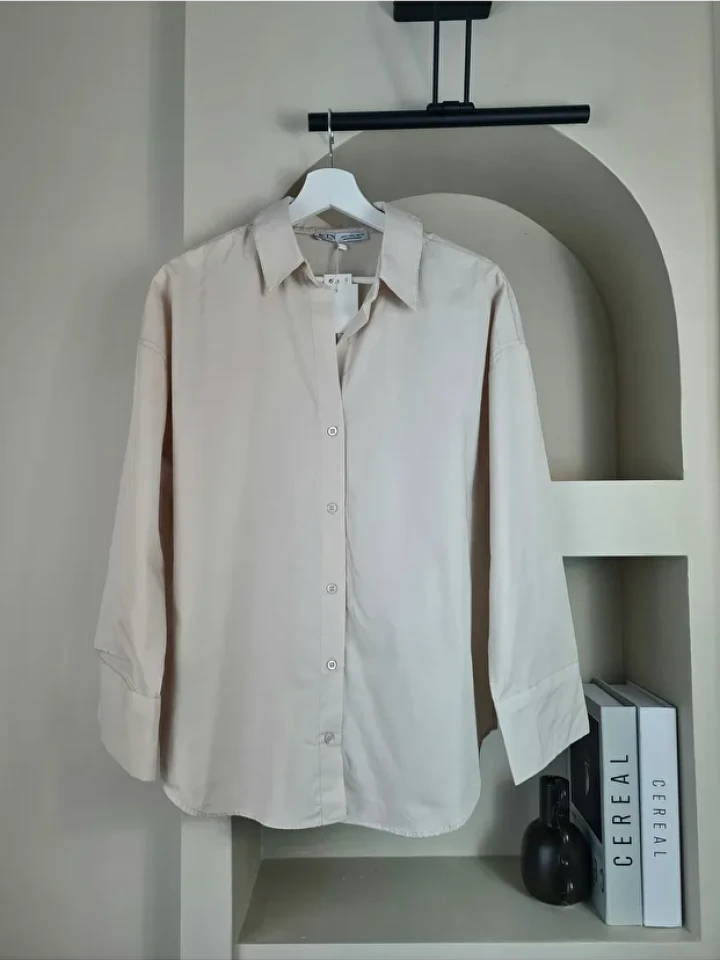 Telablanka Kadın Basic Poplin Tek Renk Gömlek