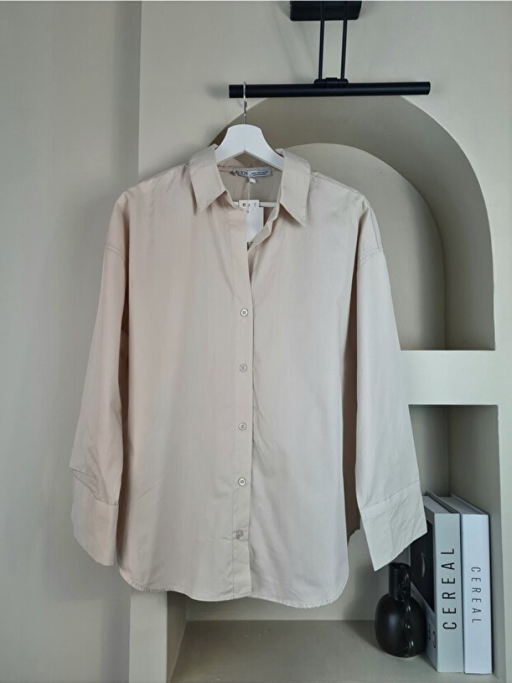 Telablanka Kadın Basic Poplin Tek Renk Gömlek
