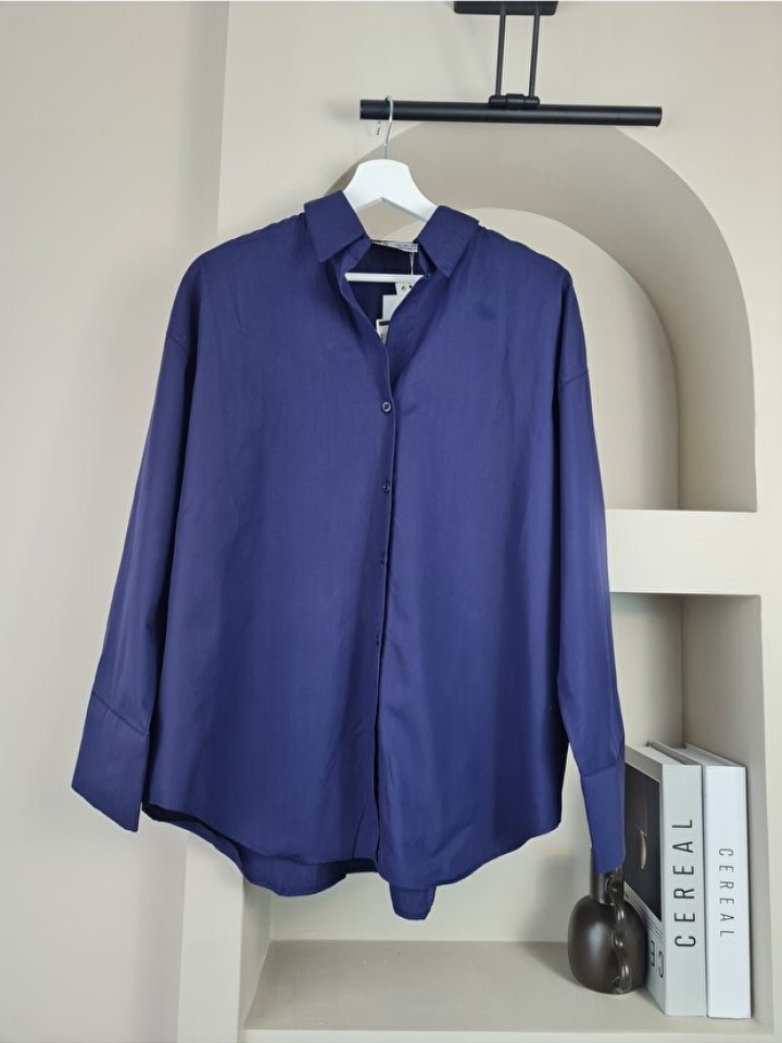 Telablanka Kadın Basic Poplin Tek Renk Gömlek