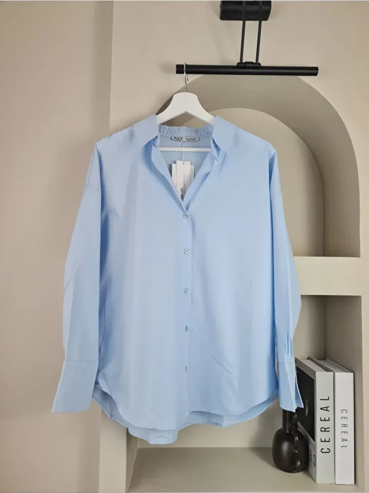 Telablanka Kadın Basic Poplin Tek Renk Gömlek