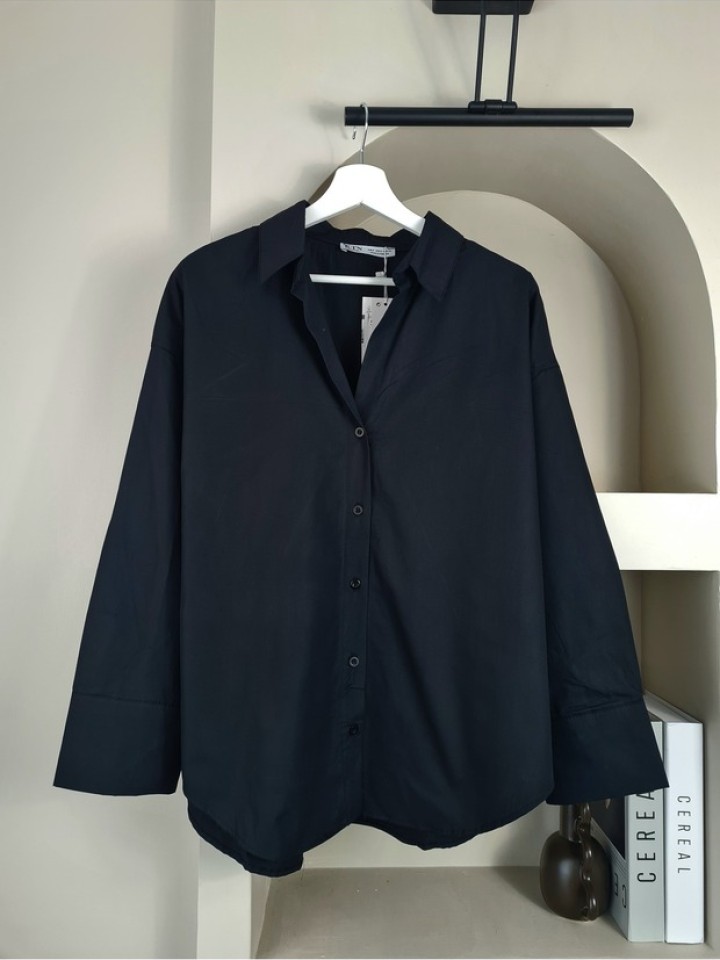 Telablanka Kadın Basic Poplin Tek Renk Gömlek