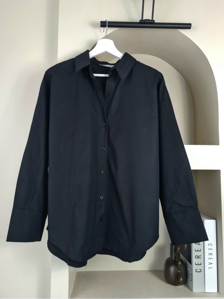 Telablanka Kadın Basic Poplin Tek Renk Gömlek