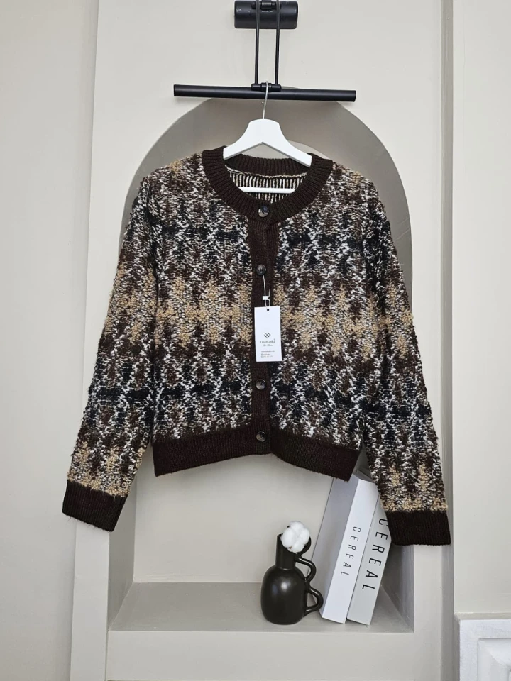 ETNİK DESEN KOHİA HIRKA_KAHVERENGİ