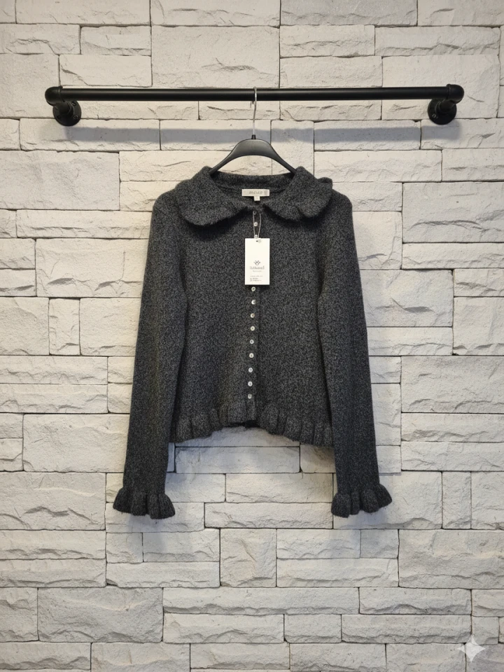 Fırfırlı Sedef Düğmeli Hırka