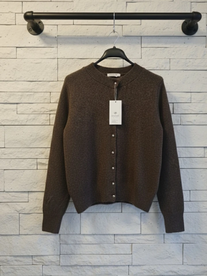 İnci  Düğmeli Sheen Hırka